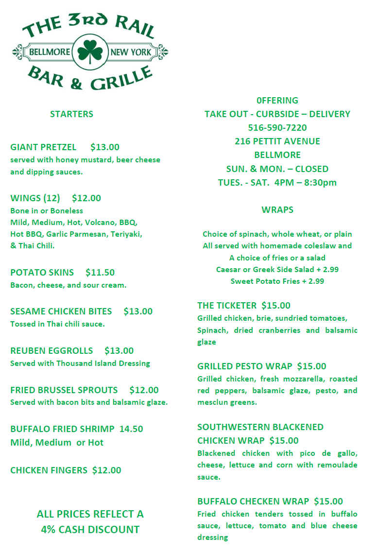 The 3rd Rail, Bellmore Restaurant, Pub, Bar